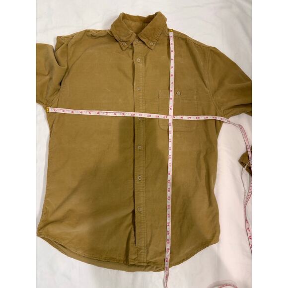 Merona Men’s Corduroy Camel Button Up Size Medium - Picture 3 of 6